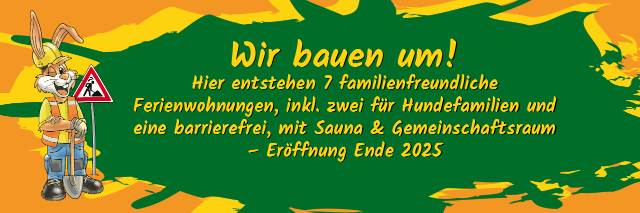 Hinweisschuld Hotel Ferienwohnungen werden gerade umgebaut